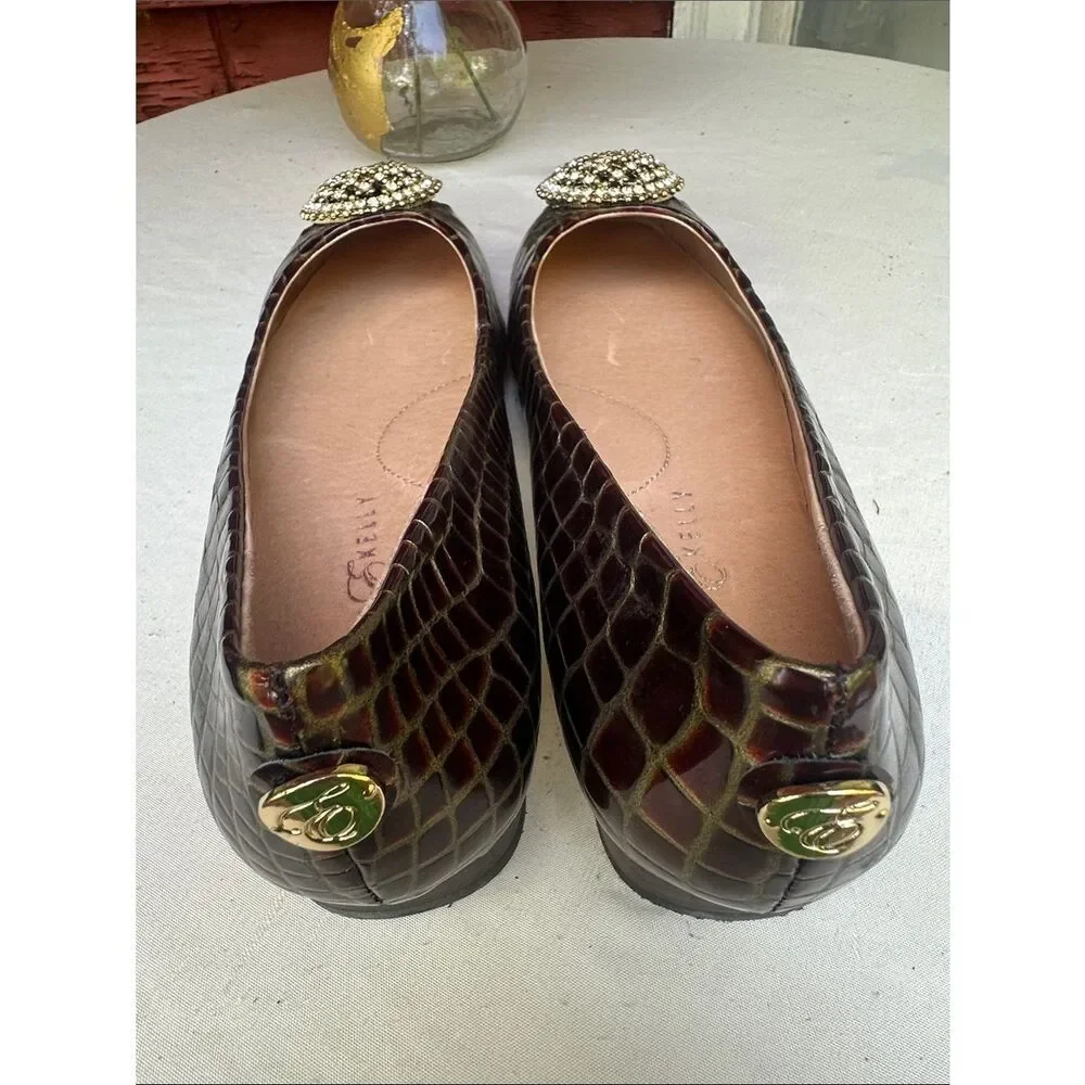 Diana E Kelley Croc Embellished Dress Shoes